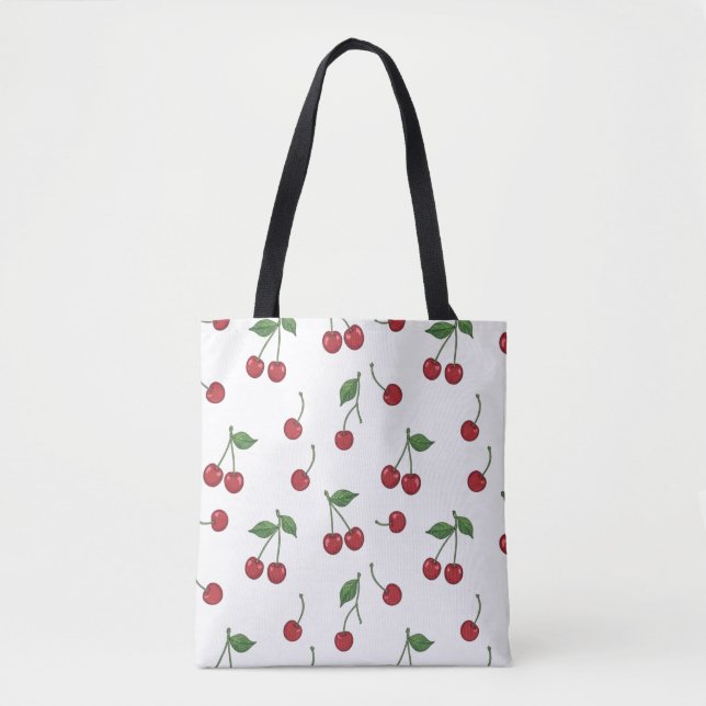 Cherry Fruit Repeat Pattern Design Tygkasse (Framsida)