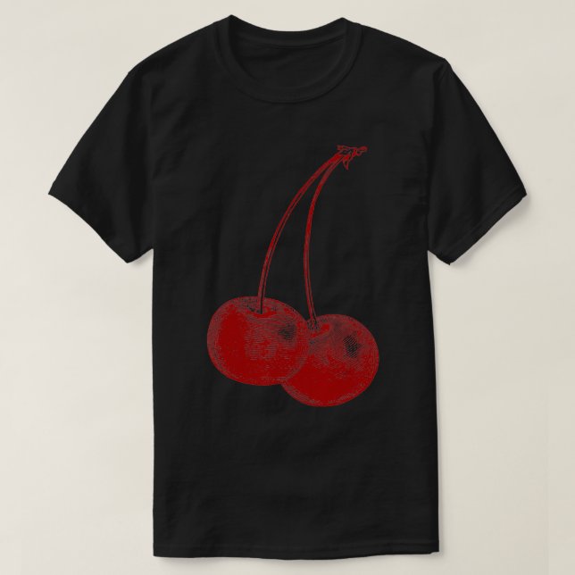 Cherry Fruit Vintage Graphic Gift Cherry T Shirt (Design framsida)