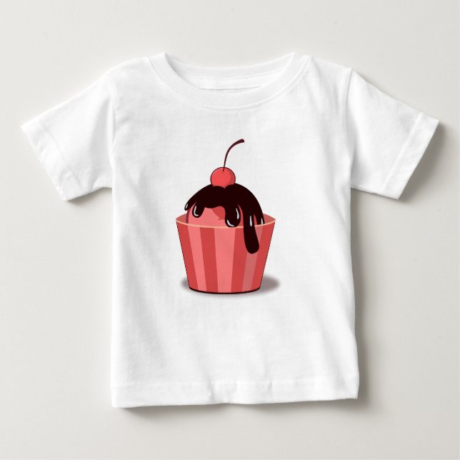 Cherry Fudge Sundae Småbarn Ruffle Tee (Framsida)