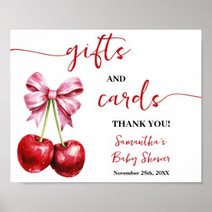 Cherry Gift & Cards Rosa Coquette Baby Shower Poster