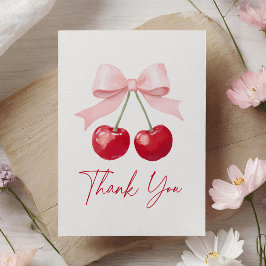 Cherry Gingham Baby Shower Tack Kort