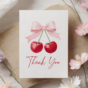 Cherry Gingham Baby Shower Tack Kort