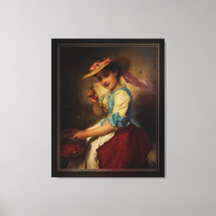 Cherry Girl av Adolphe Piot Canvastryck
