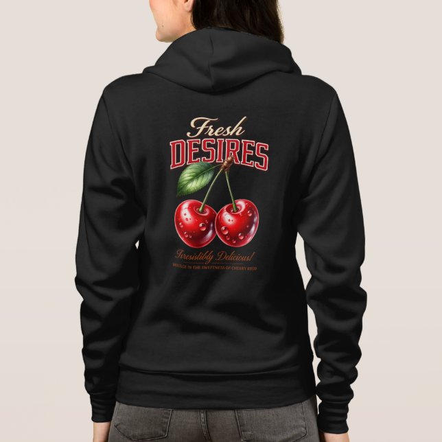 Cherry Graphic Hoodie for Women T Shirt (Baksida)