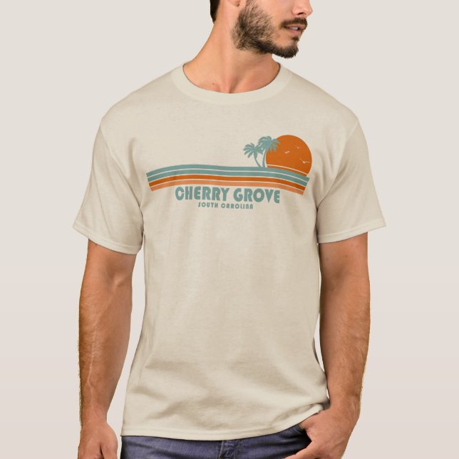 Cherry Grove Beach South Carolina Sol Handflatan T T Shirt (Framsida)