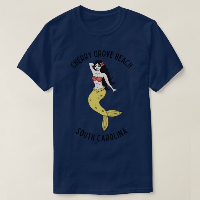 Cherry Grove Beach South olina Sjöjungfru T Shirt (Design framsida)