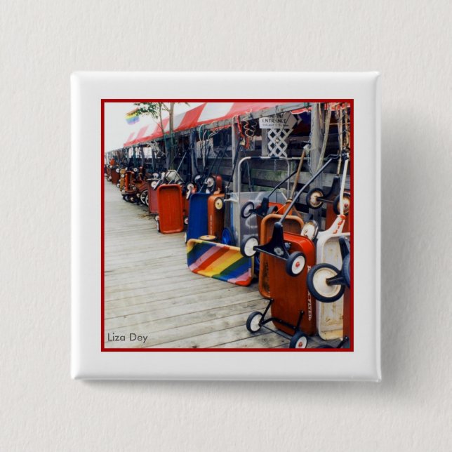 Cherry Grove Pride Wagon Square-knapp Knapp (Framsida)