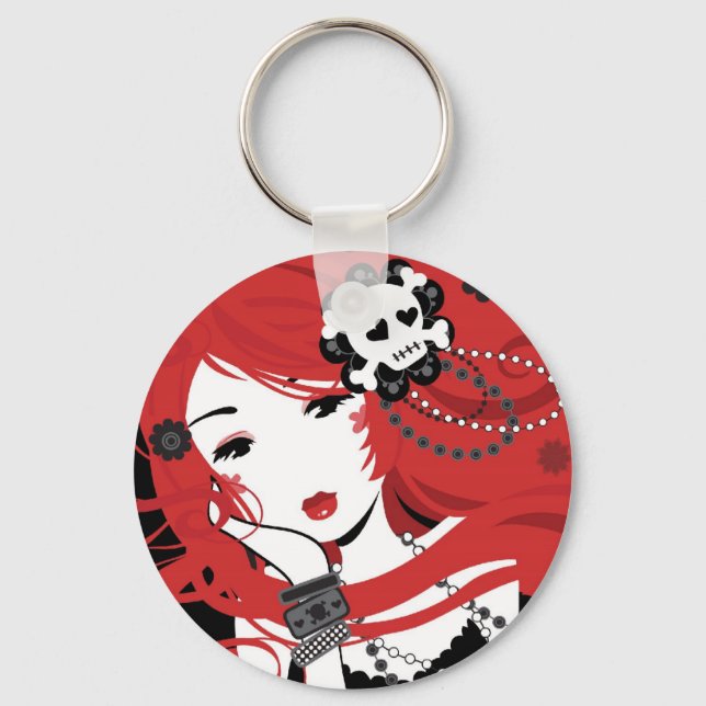 Cherry Gunshot Keychain Nyckelring (Framsida)