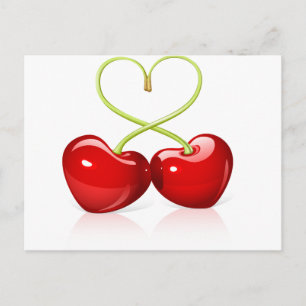 Cherry Heart Vykort