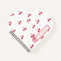 Cherry Hearts Skolblock och Dagbok för Flickor