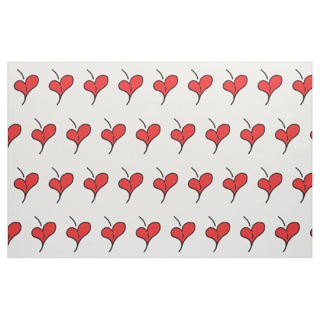 Cherry Hearts Tyg (Fat Quarter)