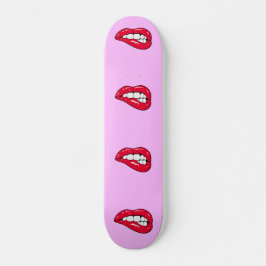 Cherry Hett Läppar Popper Girl Skateboard Deck