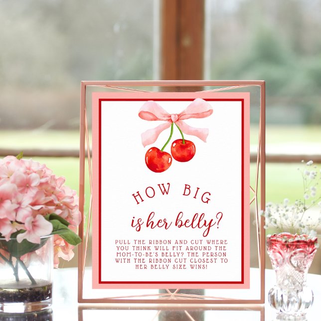 Cherry How Big Baby Shower Game Poster (Skapare uppladdad)