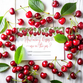 Cherry Hur många Kisses-Möhippa-spel Tilläggskort