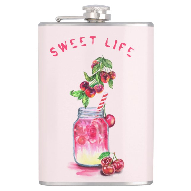 Cherry Juice Coola Drink Fruits Flask Gift Fickplunta (Framsidan)