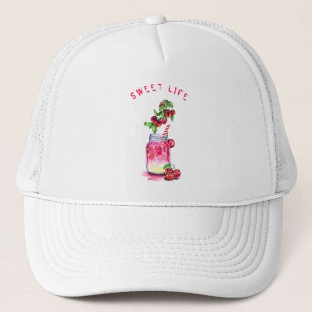 Cherry Juice Coola Drink Fruits Party Truckerkeps (Framsida)