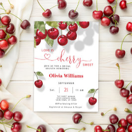 Cherry Kärlek är Sweet Möhippa Brunch Party Inbjudningar