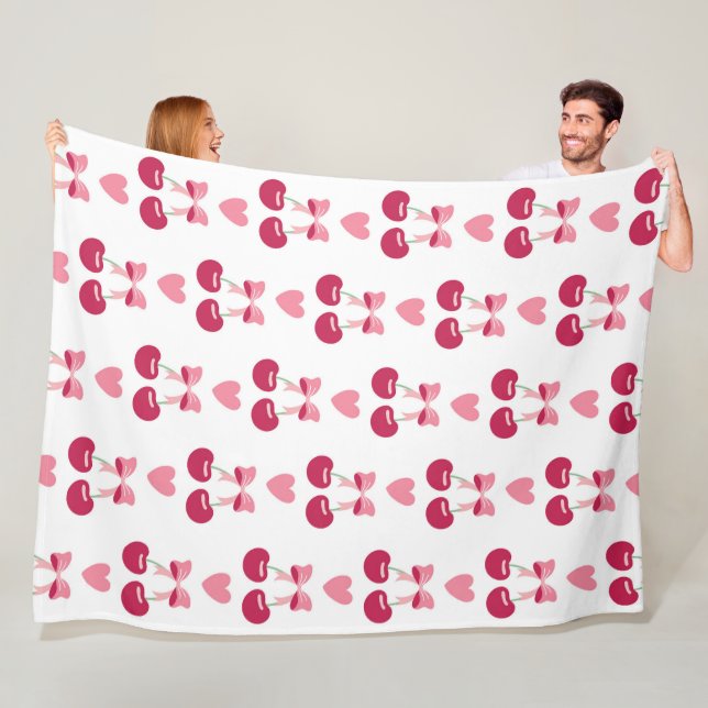 Cherry Kärlek Charm Fleecefilt (På plats)