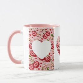 Cherry Kiss Heart Mug Mugg