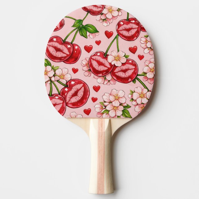 Cherry Kiss Ping Pong Paddle Pingisracket (Framsidan)