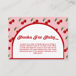 Cherry Kissed Baby Shower Books Request Tilläggskort