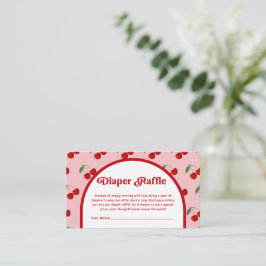Cherry Kissed Baby Shower Diaper Family Tilläggskort