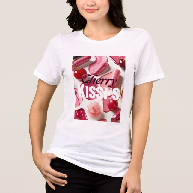 Cherry Kisses Delight T Shirt (Framsida)
