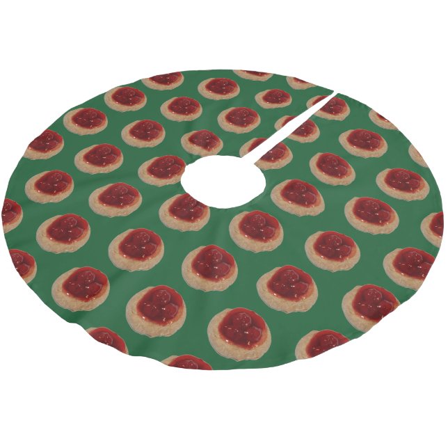Cherry Kolache träd skirt Julgransmatta Borstad Polyester (Vinklad)