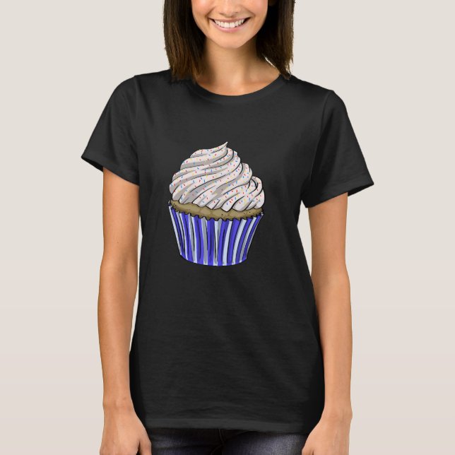 Cherry Kopp Cakes Sprinklers Women Baking Muffins T Shirt (Framsida)