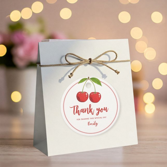 Cherry Labels for Thank You - for Themed Parties Gåvor Etiketter (Skapare uppladdad)