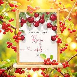 Cherry Lämnar ditt recept här Poster