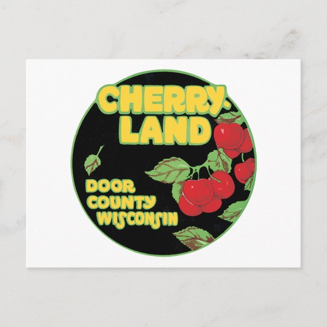 Cherry Land Door County Wisconsin Vykort (Framsida)