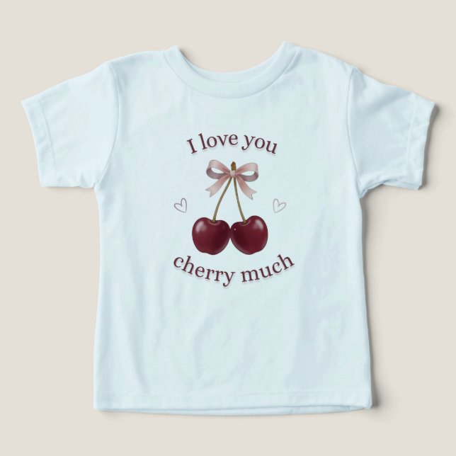 Cherry Love Citat T-Shirt Design (Design Framsida)