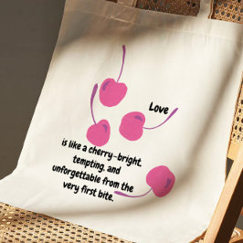 Cherry Love – Pop Art Cherries - Valentine’s Day Tygkasse