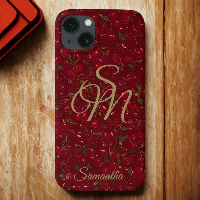 Cherry Luxe med Namn och Monogram (Skapare uppladdad)