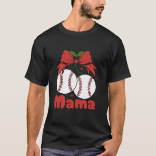 Cherry Mamma Coquette Bow Mamma Cute Baseball Cher T Shirt