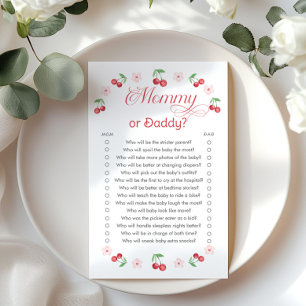 Cherry Mamma eller Baby dusch-spel för pappa