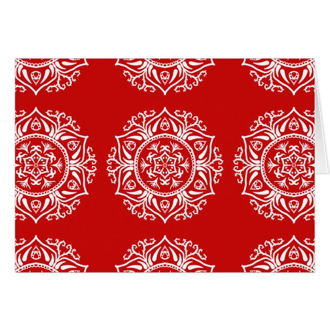 Cherry Mandala Hälsningskort (Framsidan Horizontal)