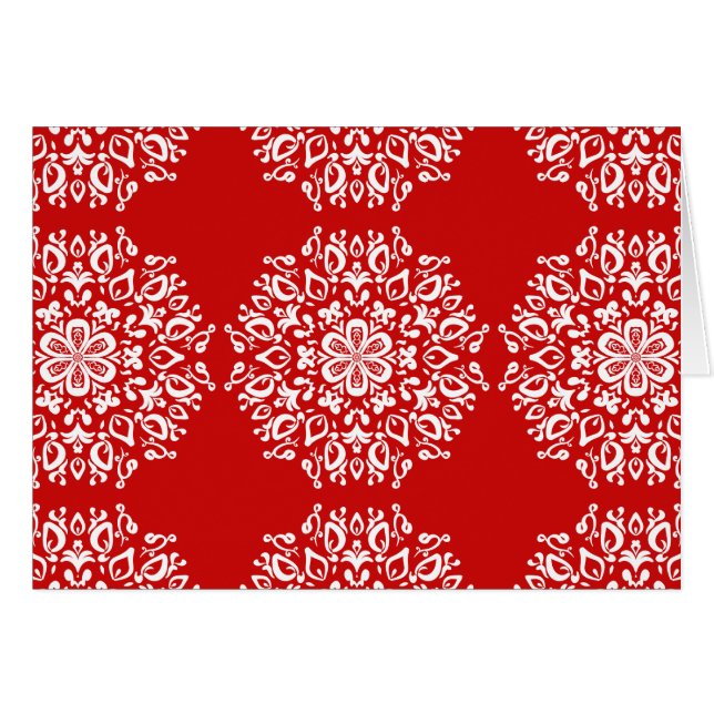 Cherry Mandala Hälsningskort (Framsidan Horizontal)