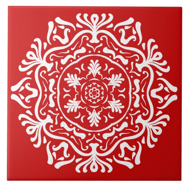 Cherry Mandala Kakelplatta (Framsidan)
