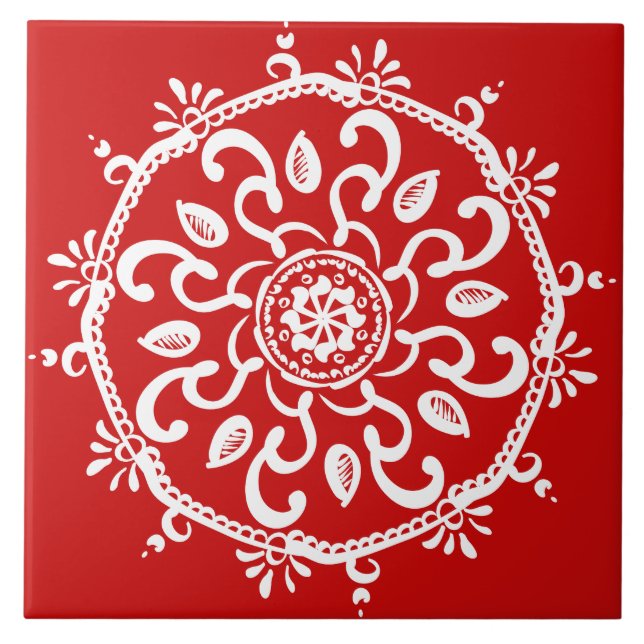 Cherry Mandala Kakelplatta (Framsidan)