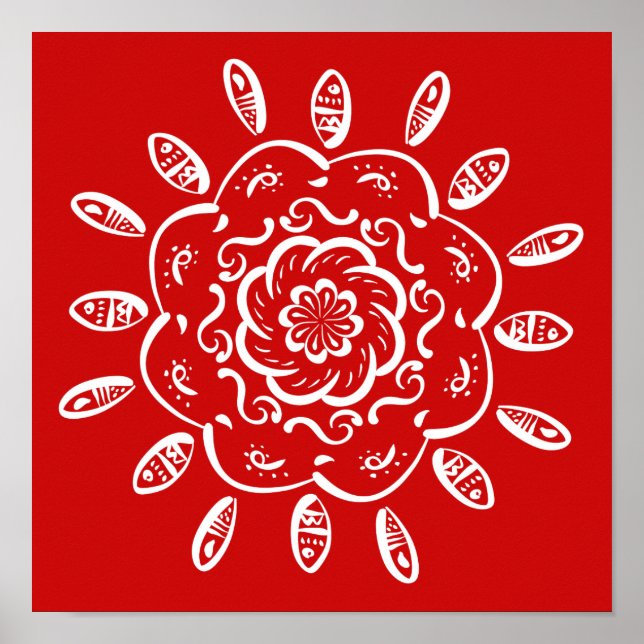 Cherry Mandala Poster (Framsidan)