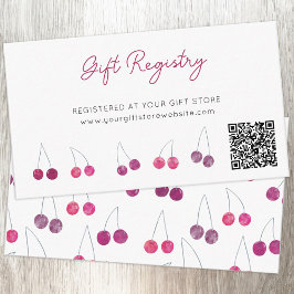 Cherry Möhippa Gift Registry QR-kod Tilläggskort