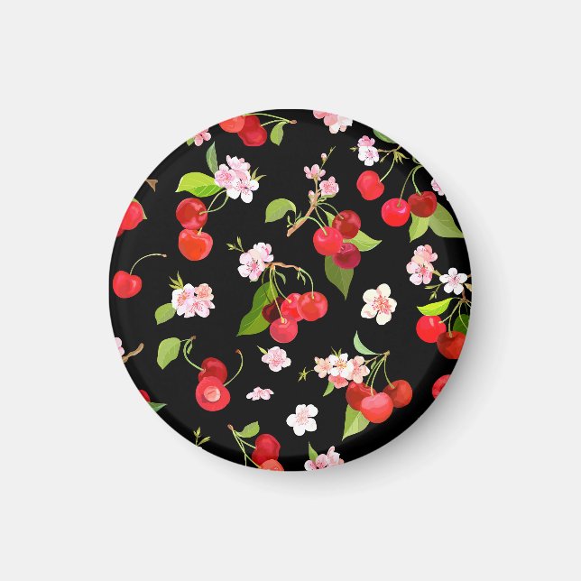 Cherry Mönster 2 Magnet (Framsidan)