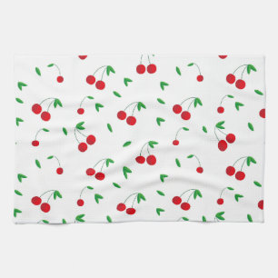Cherry Mönster Easy Cherry Teckning Cherry Art Che Kökshandduk