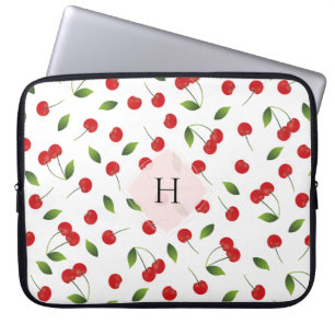 Cherry mönster-monogram Laptop sleeve