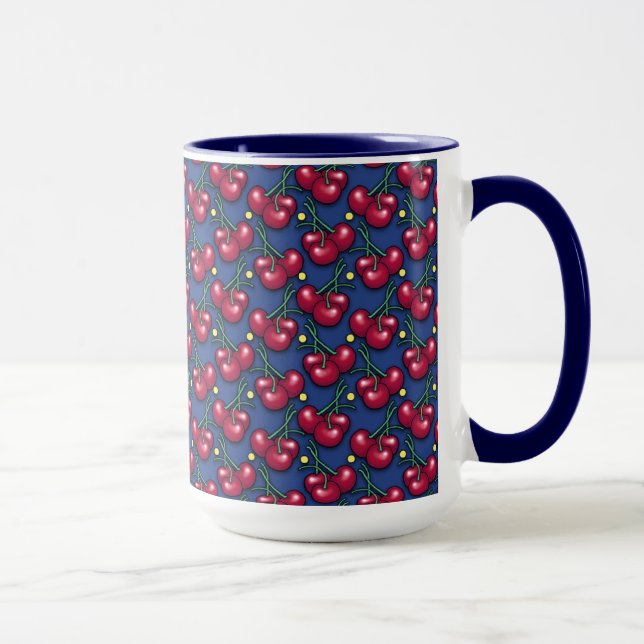 Cherry Mönster Mugg (Höger)