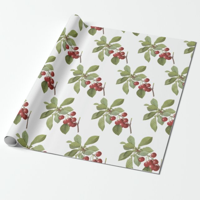 Cherry Mönster Presentpapper (Utrullad)