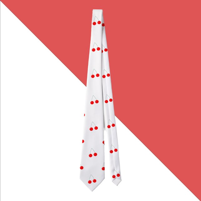 Cherry Mönster Red Fruit Slips (A tie with a fun cherry pattern)
