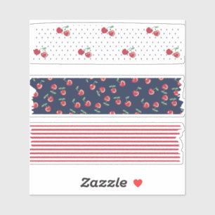 Cherry Mönster Washi Tape Klistermärken